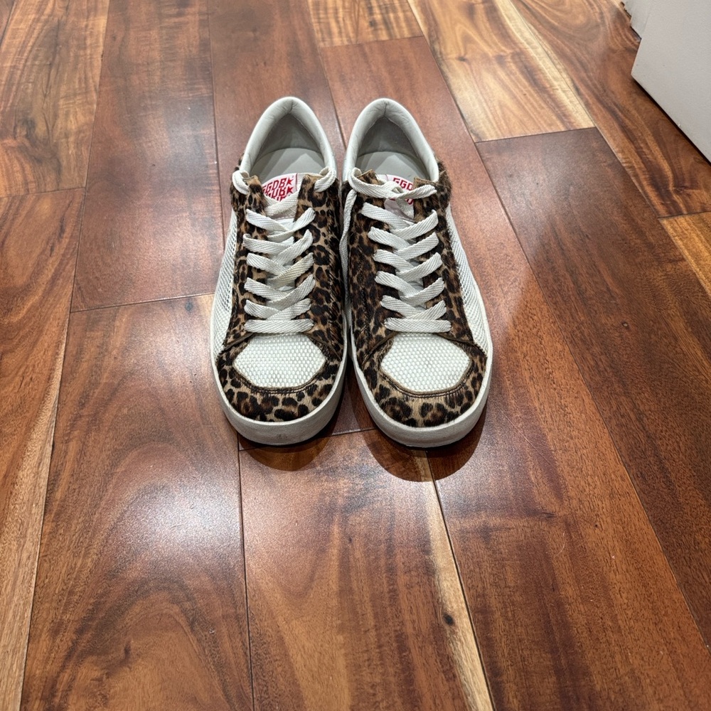 Leopard Print Sneakers with White Accents